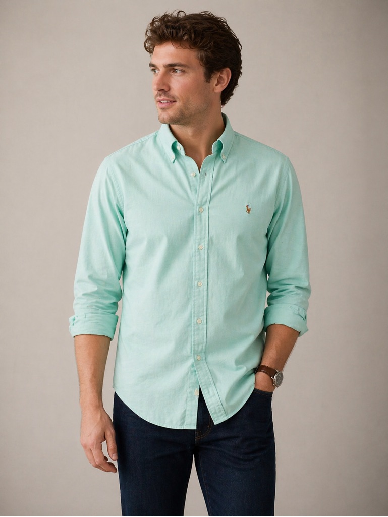 Ralph Lauren | Men’s Xl Custom Fit Mint Green Oxford Button Down Shirt